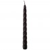 Набор свечей из 10 штук крученые лакированный черный высота 23 см