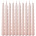 Набор свечей из 10 штук крученые лакированный нежно-розовый высота 23 см
