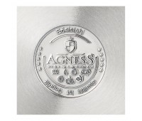 Кастрюля agness гармония 18х10 см,  2,5 л высококачественная нерж сталь 18/10 индукционное дно