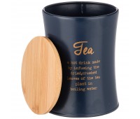 Емкость для сыпучих продуктов agness «navy style» «чай» диаметр=11 см высота=14 см