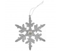 Декоративная подвеска «снежинка» коллекция «silver dream»диаметр=14 см