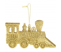 Декоративная подвеска «паровозик» коллекция «red&gold»6*12 см