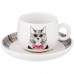 Кофейная пара lefard «fashion animals» кот, на 1пер. 2пр. 90 мл (кор=24наб.)