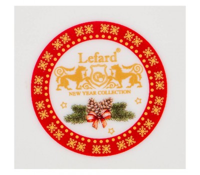 Блюдо-звезда lefard «дед мороз» 26х5см красное  (кор=24шт.)