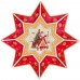 Блюдо-звезда lefard «дед мороз» 26х5см красное  (кор=24шт.)