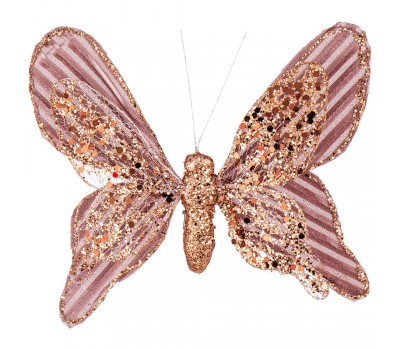 Бабочка для декора «ажур» с клипсой диаметр=20 см цвет:pink (мал.уп.=24 шт)