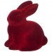 Фигурка«кролик велюр» цвет:красный 11,5*8*12 см