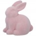 Фигурка«кролик велюр» цвет:розовый 11,5*8*12 см