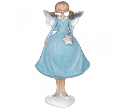 Фигурка«ангелочек в голубом платье» 11,5*9,5*20,5 см