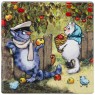 Подставка под горячее коллекция «blue cats» 10*10 см