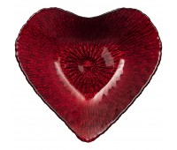 Блюдо «heart» red shiny 16х15х3 см без упаковки (мал 24шт)