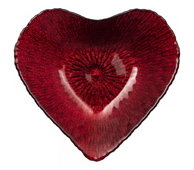 Блюдо «heart» red shiny 16х15х3 см без упаковки (мал 24шт)