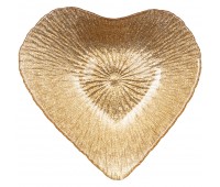 Блюдо «heart» gold shiny 16х15х3см без упаковки (мал 24шт)
