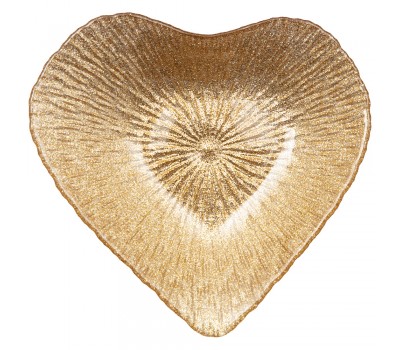 Блюдо «heart» gold shiny 16х15х3см без упаковки (мал 24шт)