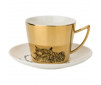 Чайный набор «leopard» на 1пер. 2пр. 220мл, золотой (кор=6наб)