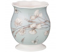Подставка под чайные ложки lefard «белый цветок» 9 см голубая (кор=36шт.)