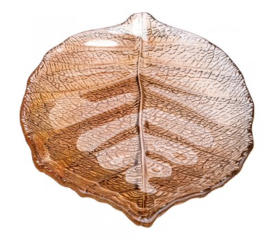 Блюдо «luster leaf» amber 37см без упаковки (мал 4шт)