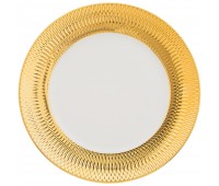 Тарелка обеденная bronco «crocus» 27,5 см золотая (кор=12шт.)