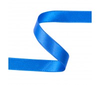 Лента атласная синяя с бордюром ширина=1,6см, длина=91,4м