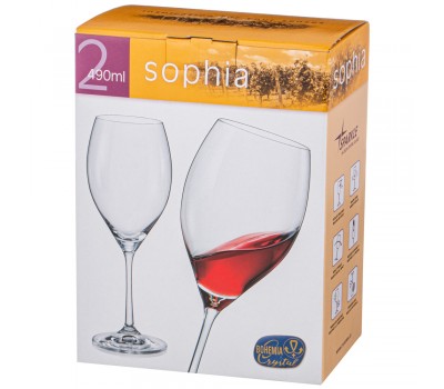 Набор бокалов для вина из 2 штук «sophia» 490 мл высота 24 см