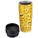 Термокружка agness  с кнопкой-стоппером серия «smile», 380мл колба нерж.сталь