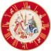 Тарелка обеденная lefard «часы» 26см красная (кор=18шт.)