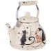 Чайник agness эмалированный, 4,0л, серия «парижские коты»