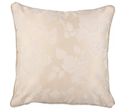 Подушка декоративная «барокко. розы» 45х45см,100% п/э,кремовый.