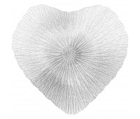 Блюдо «heart» silver shiny 23см
