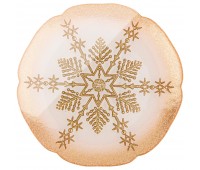 Тарелка акцентная «snowflake» gold pearl 21см