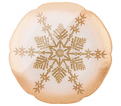 Тарелка акцентная «snowflake» gold pearl 21см