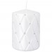Свеча декоративная столбик высота 10см «диамант» white