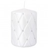 Свеча декоративная столбик высота 10см «диамант» white