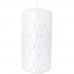 Свеча декоративная столбик высота 15см «диамант» white